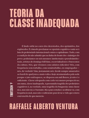 cover image of Teoria da classe inadequada